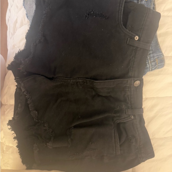 Bundle of 3 Aerie Distressed Denim Shorts - Picture 2 of 4